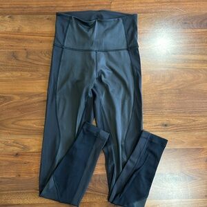 Lululemon Wunder Under High-Rise Tight *Shine 28" Black. Full-on Luxtreme.